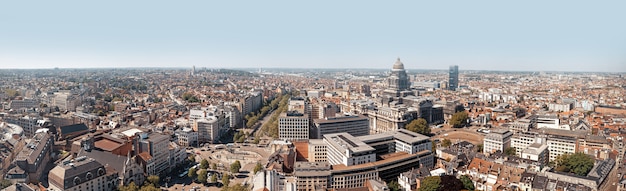 Roofs and streets of Brussels