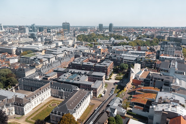 Roofs and streets of Brussels