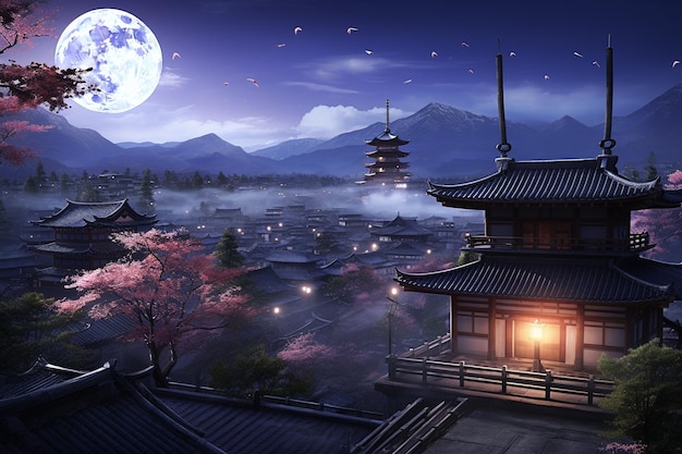 An Rooftop Adventures in Historical Japan