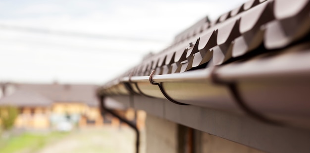 Rooftop made from metal tiles