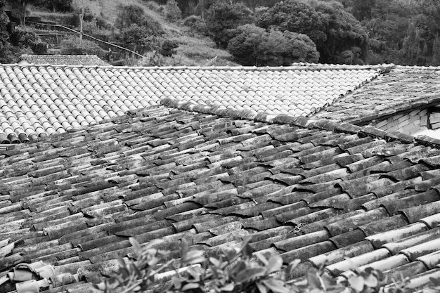 Photo rooftop of old houses