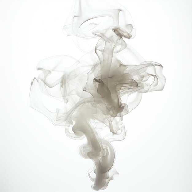 rook op witte surrealistische achtergrond