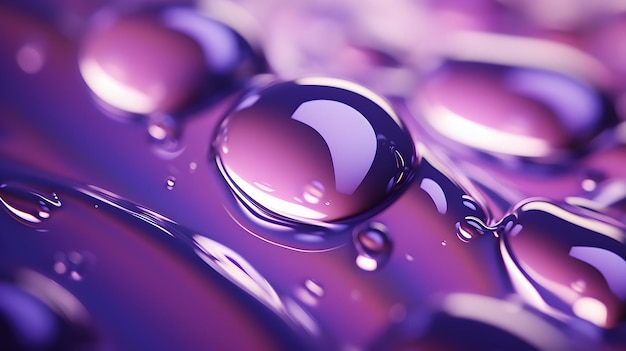 rool water drops background on purple