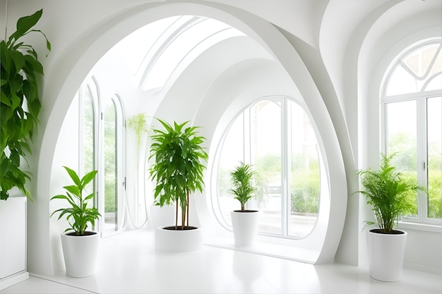 A room adorned with curved tubes