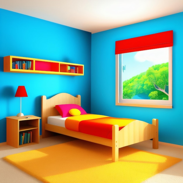 Foto sfondo della stanza adatto per l'animazione