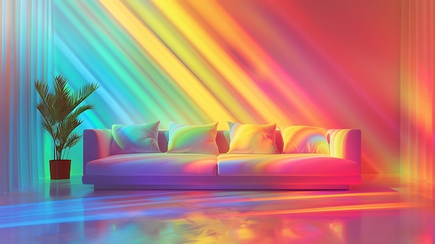 Photo room decor redefined embrace vibrant neon colors and futuristic cyberpunk interior design