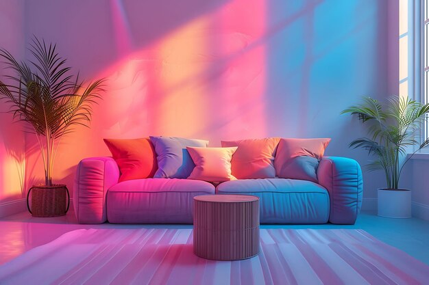 Photo room decor redefined embrace vibrant neon colors and futuristic cyberpunk interior design