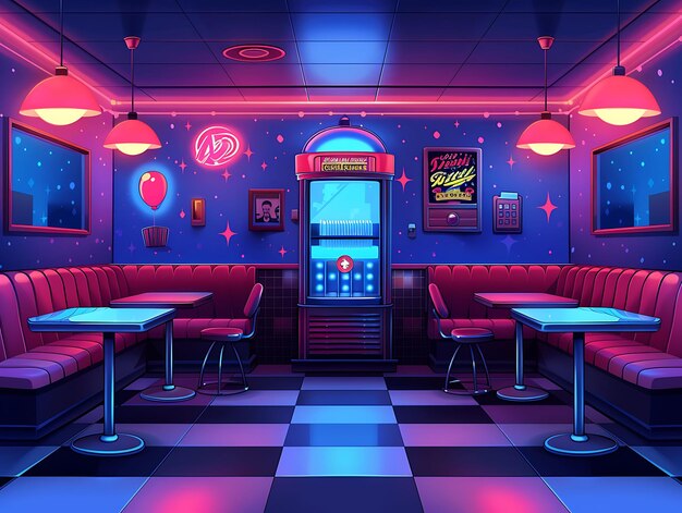 Photo room decor redefined embrace vibrant neon colors and futuristic cyberpunk interior design