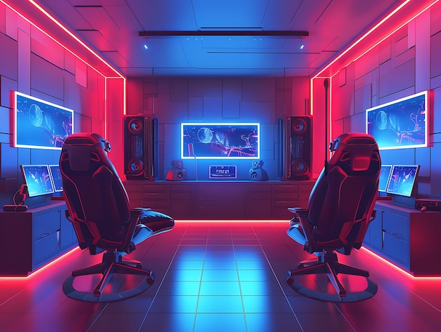 Photo room decor redefined embrace vibrant neon colors and futuristic cyberpunk interior design