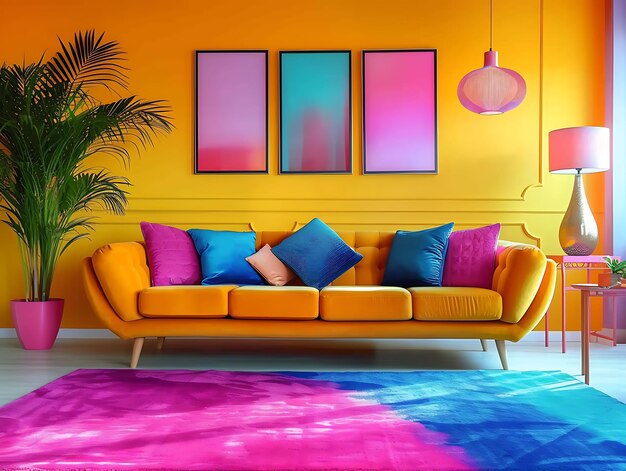 Photo room decor redefined embrace vibrant neon colors and futuristic cyberpunk interior design