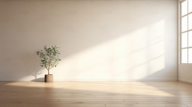 自然の背景の中の空の部屋