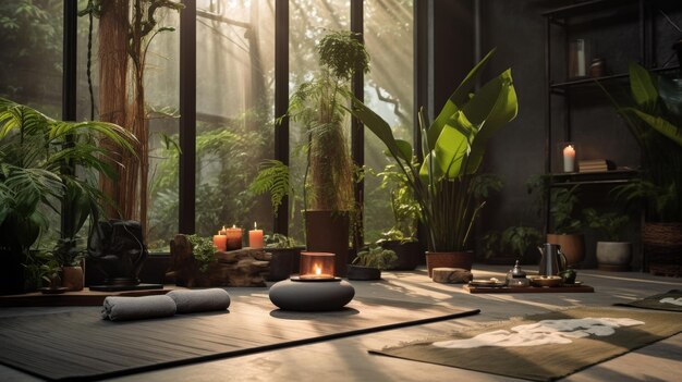 A Room Filled With Plants and Furniture