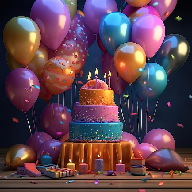 Premium AI Image | a room full of balloons
