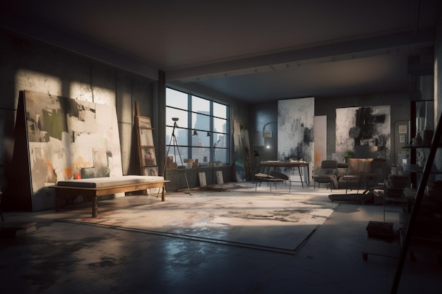 The room in the game art scene