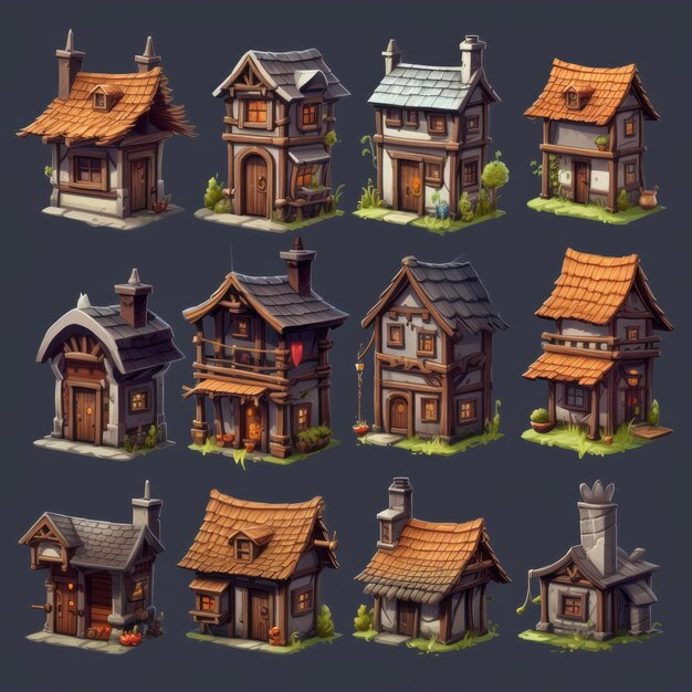 room game wooden house ai generated play object window nobody fantasy forest room game wooden house illustration
