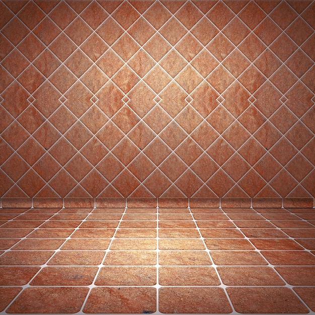 Interiore della stanza con la priorità bassa del muro di mattoni