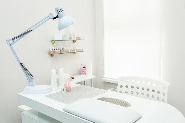 Room for manicure in the beauty salon nail salon room