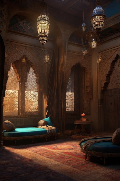 The room in the palace of the winds