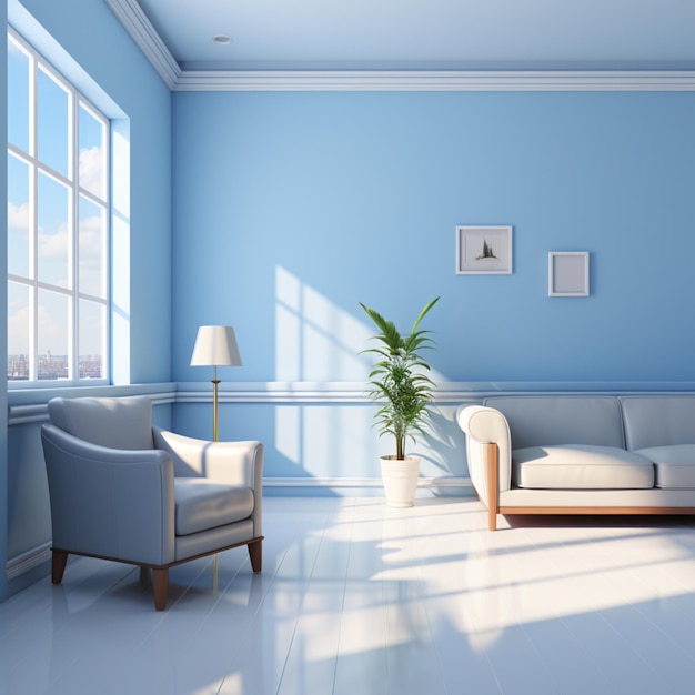 room pastel blue