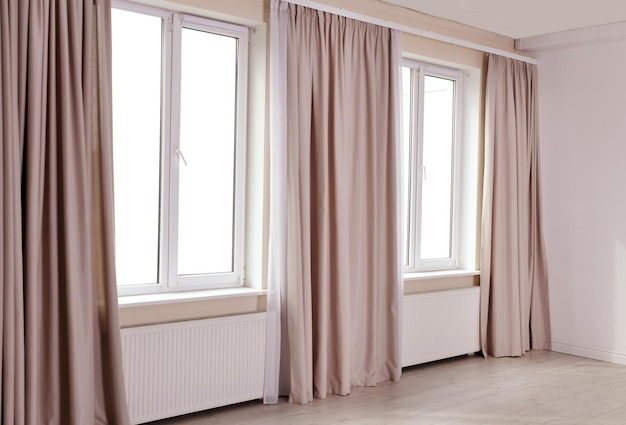 Room windows with light curtains