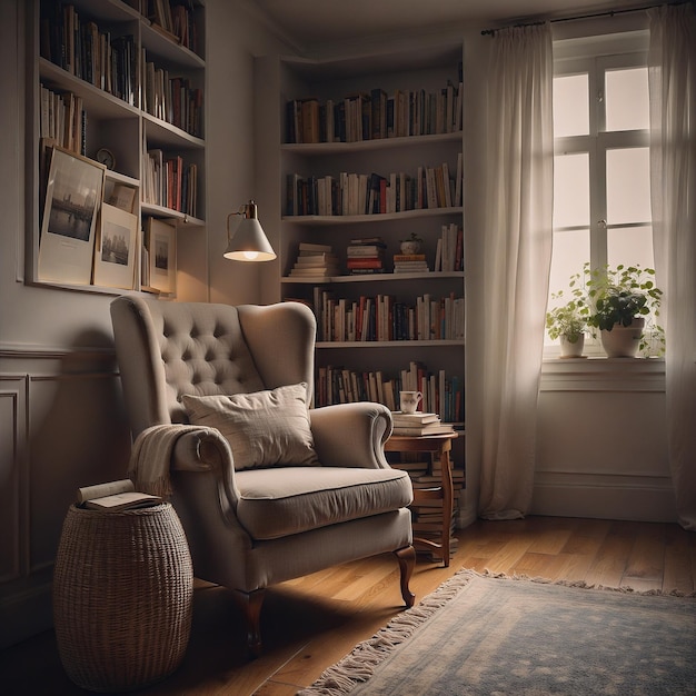 Photo a room with a chair that says the word on it