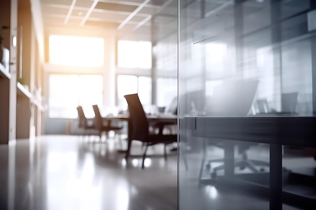 A room with a glass door and a glass door that says'the word office '