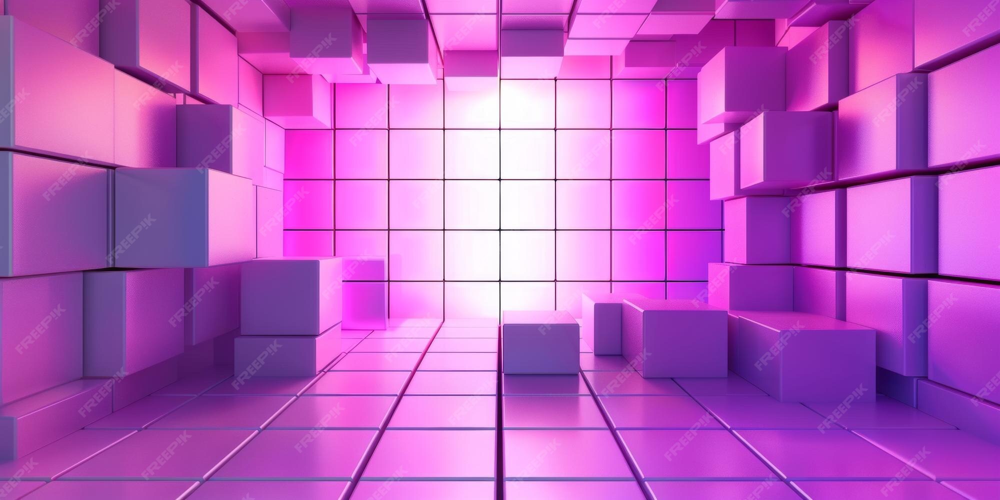 Premium Photo A room with pink walls and pink blocks stock background