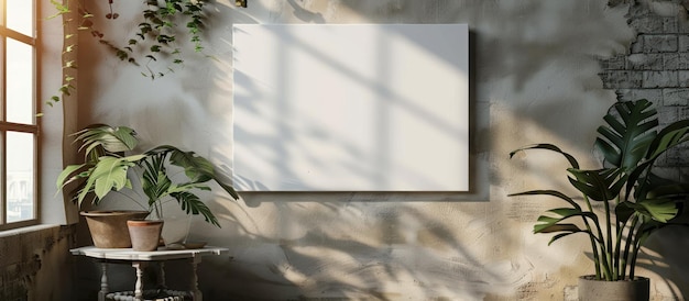 Room With Plants and Whiteboard