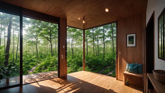 A room with a view of the forest