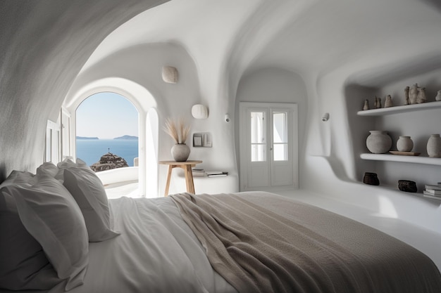 A room with a view of the sea and the sky