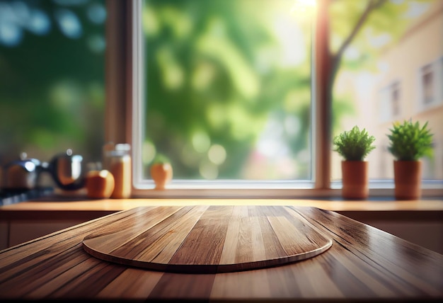 A room with a wooden floor and a window with a plant on it.