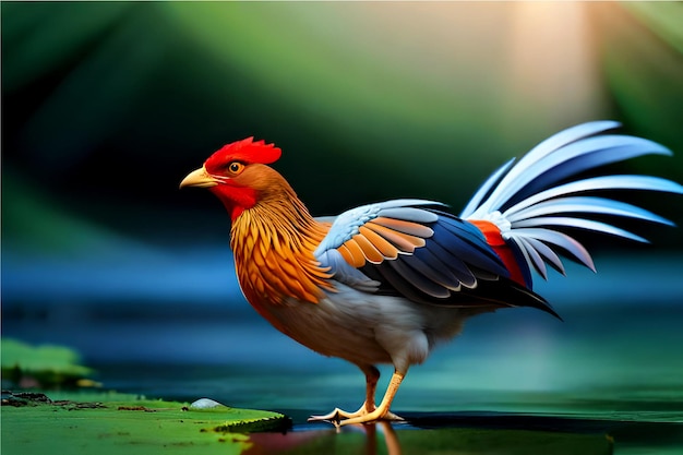 Rooster 3D Cartoon