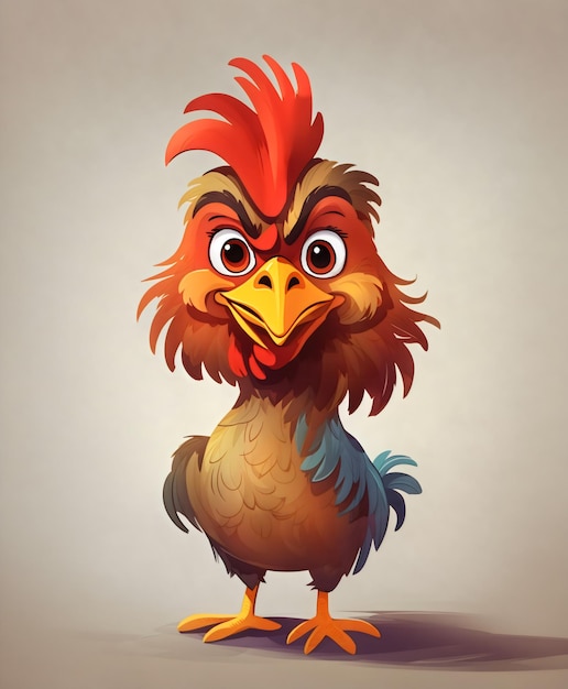 Rooster Detailed Illustration created with Generative AI