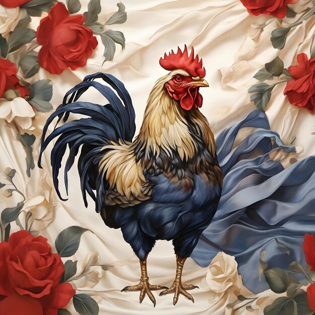 Rooster Elegance A Visual Tribute to France