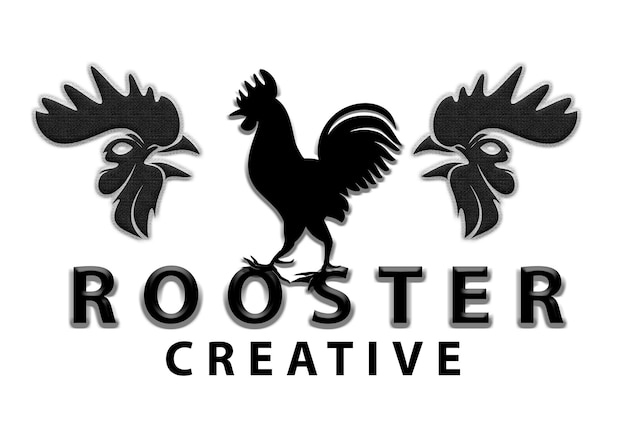 Photo rooster silhouette