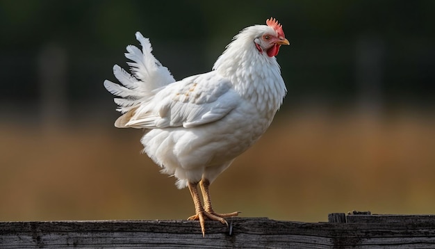 Rooster standing in free range looking proud generated by AI