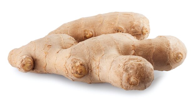 a root fresh ginger isolate on white