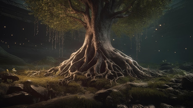 Roots of a Tree AI gegenereerd