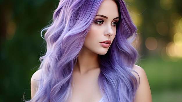 Roots purple ombre