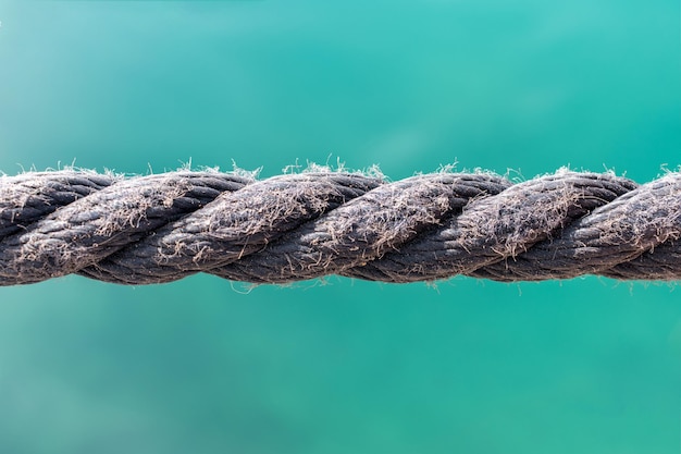 Rope on the background of the sea