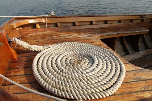 rope on the boat