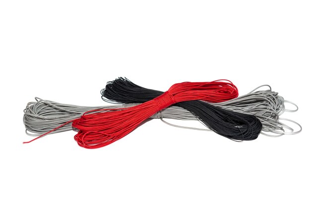 Red Rope Isolated Stock Photo - Download Image Now - Thread