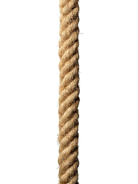 Rope isolated on white background closeup