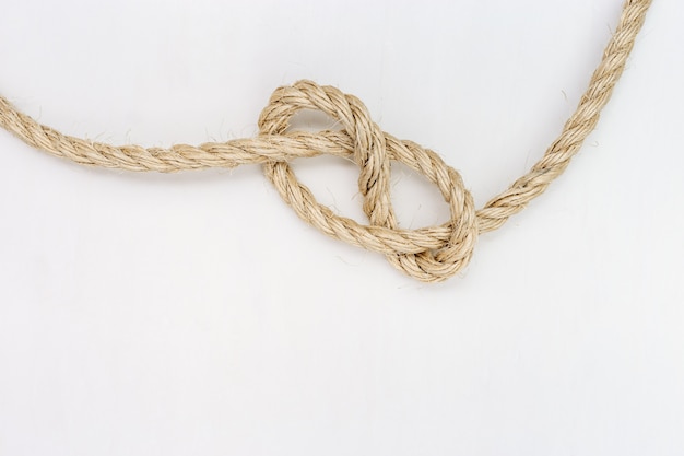 Photo rope knot. copy space.