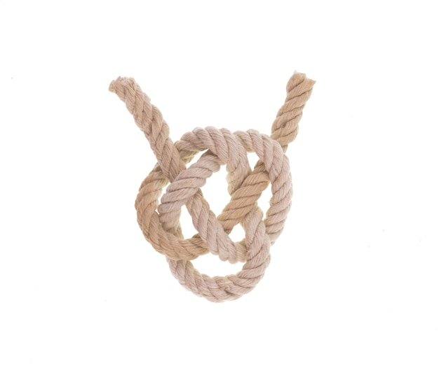 rope marine knot isolated on white background