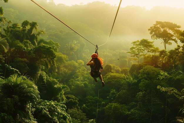 Photo a rope swing that has a person on it