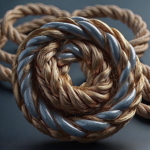 a rope with a knot on it and a rope on it