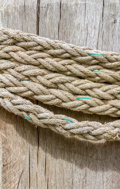 rope on wood