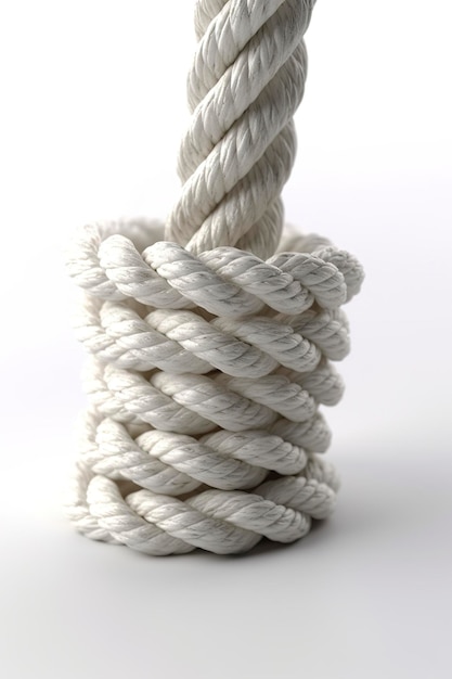 ropes isolated on a white background Generative AI