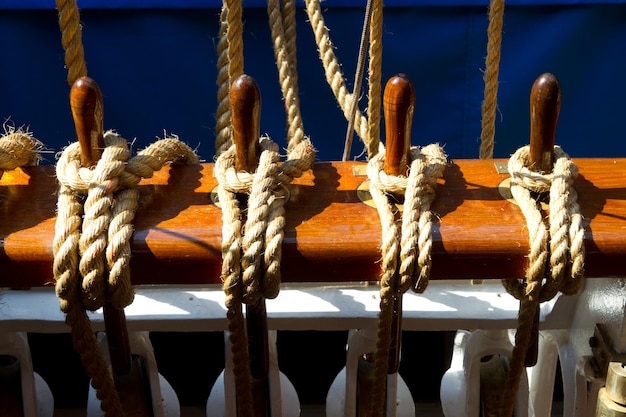 Ropes at a tall ship
